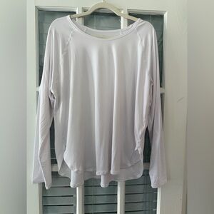 Ideology Women’s XXL White Long Sleeve Step-Hem Lightweight Athletic Top